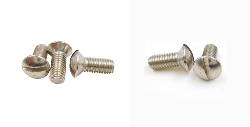 80°Slotted Countersunk raised head screws