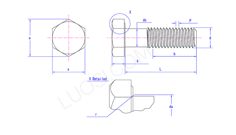 Electroplated Hexagon Head Bolt