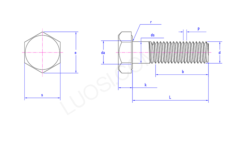 Weather Resistant Hexagon Head Bolt Weather Resistant Hexagon Head Bolt