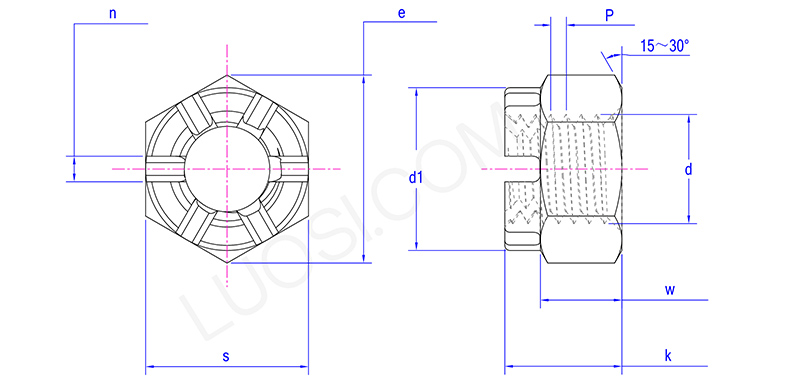 Dual Function Crown Nut With Slot