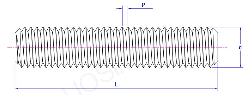 metric interference fit thread stud bolt parameter