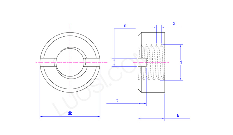 Slotted Round Lock Nut