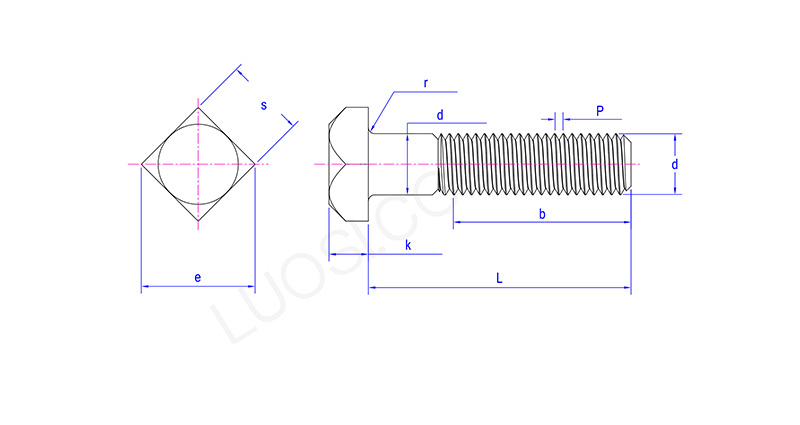 Bolt Rectangular Head